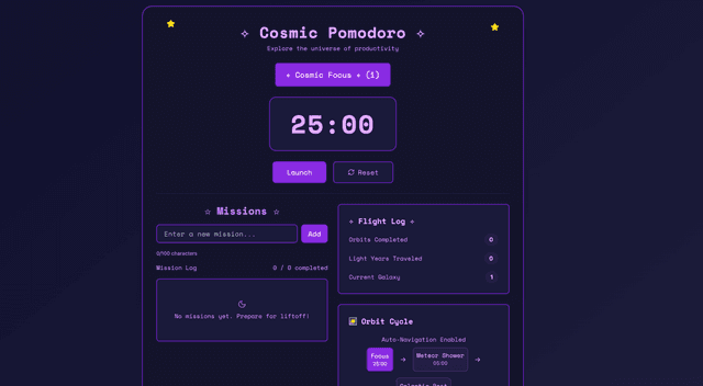 Cosmic theme preview